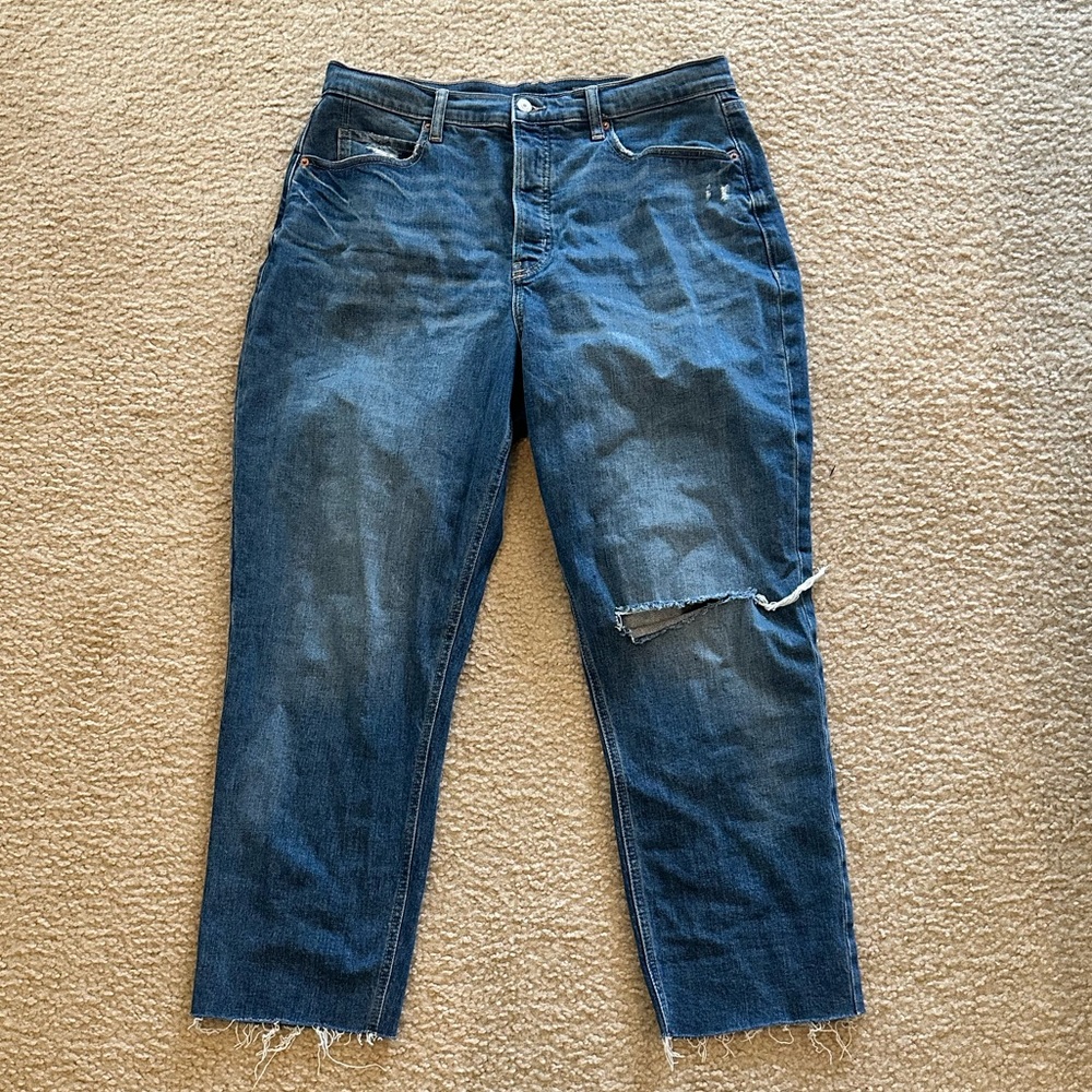 Old navy curvy ski high straight jeans